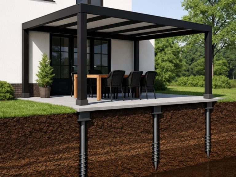 Schroeffundering voor grote constructies in Zeeland